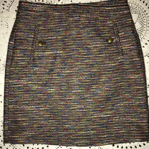 Loft multicolored boucle mini skirt - Picture 1 of 3